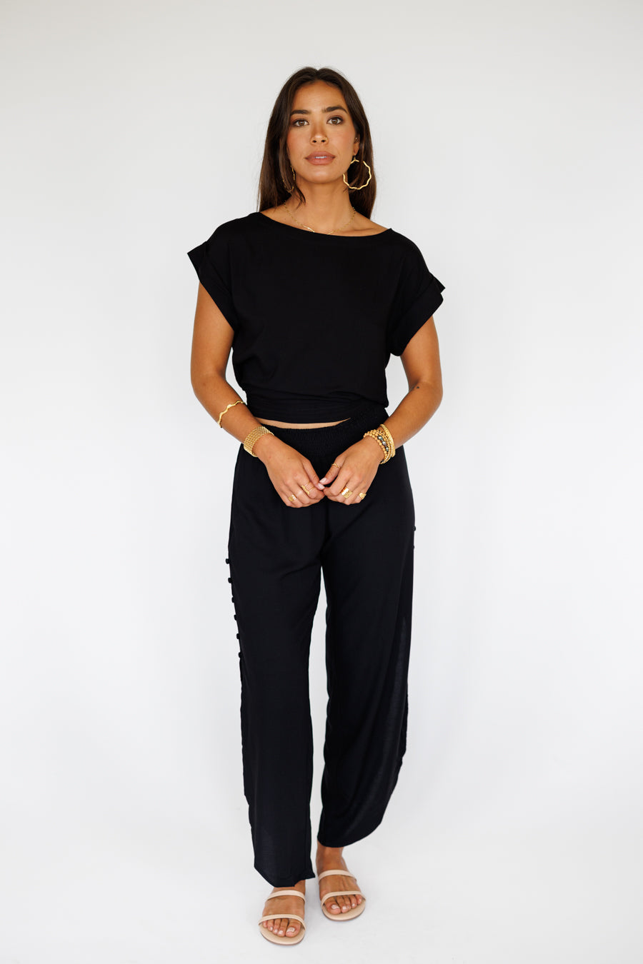 Mareva Top / Solid Black Khush Clothing