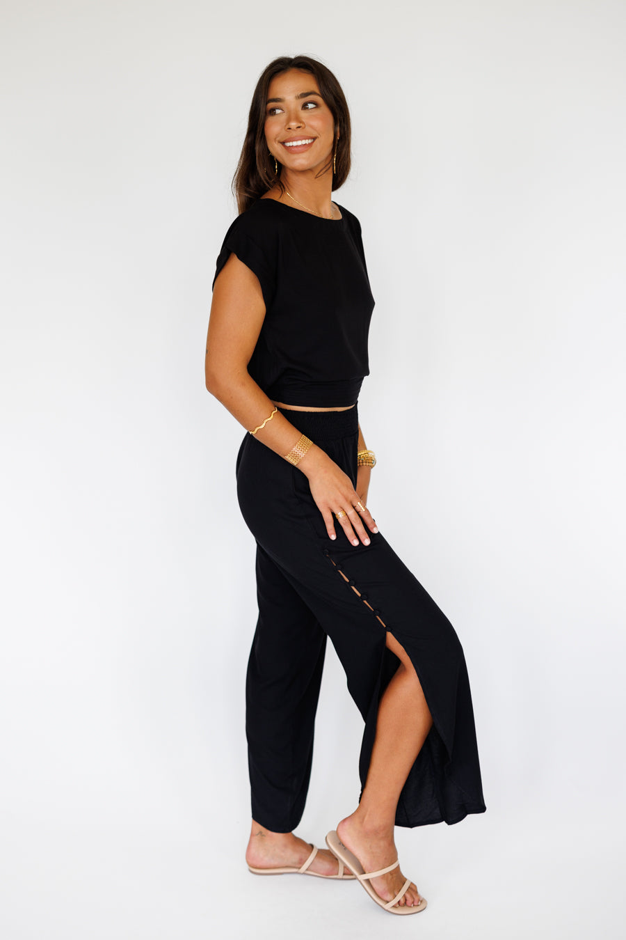 Haven Pant / Solid Black Khush Clothing