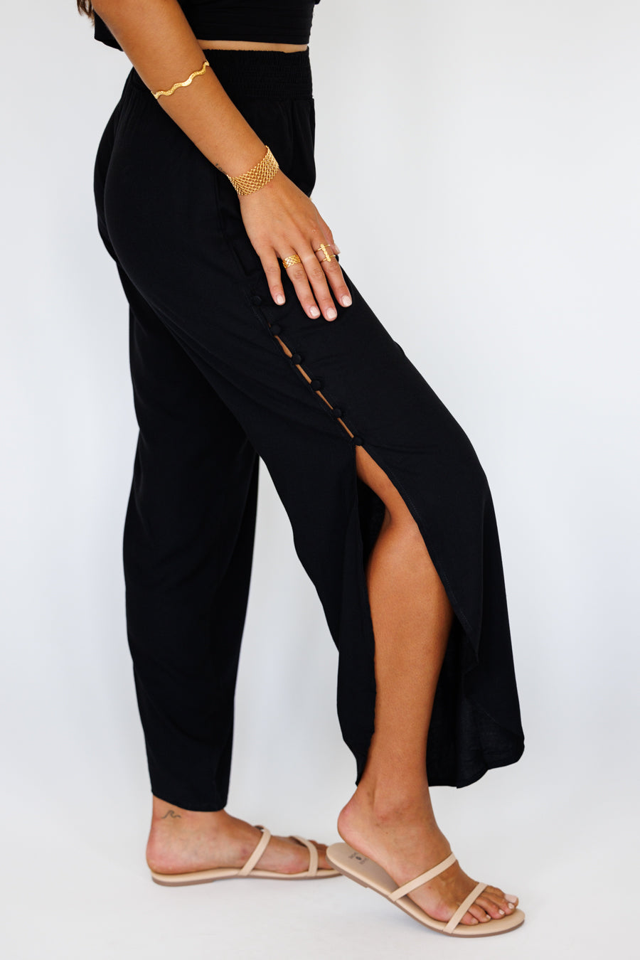 Haven Pant / Solid Black Khush Clothing