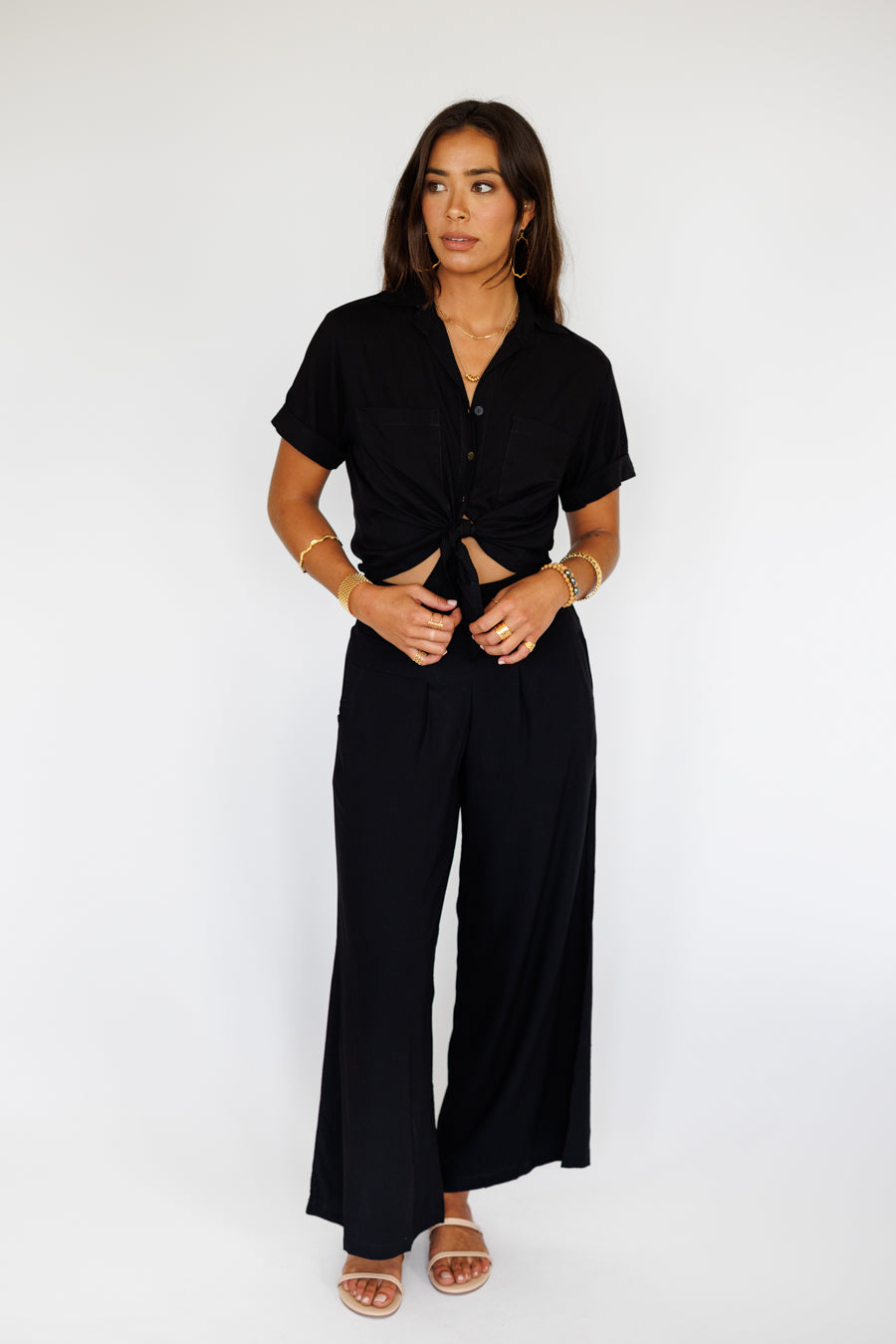 Johanna Pant / Solid Black Khush Clothing