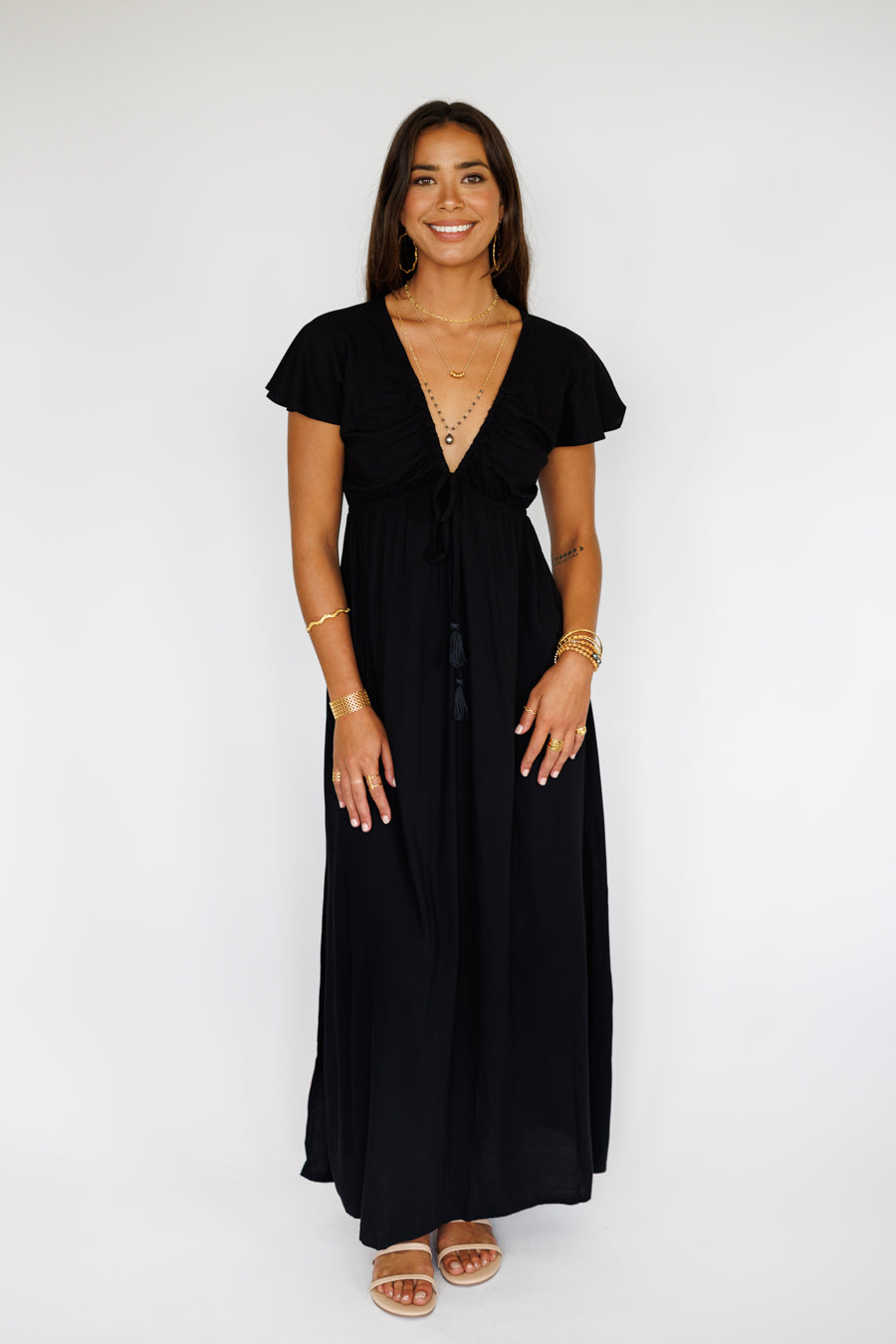 Leilani Dress / Solid Black Khush Clothing