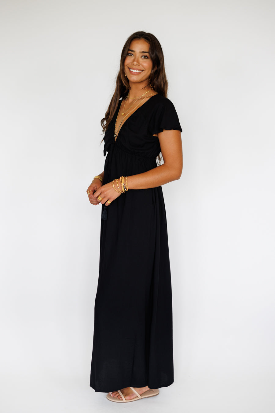 Leilani Dress / Solid Black Khush Clothing