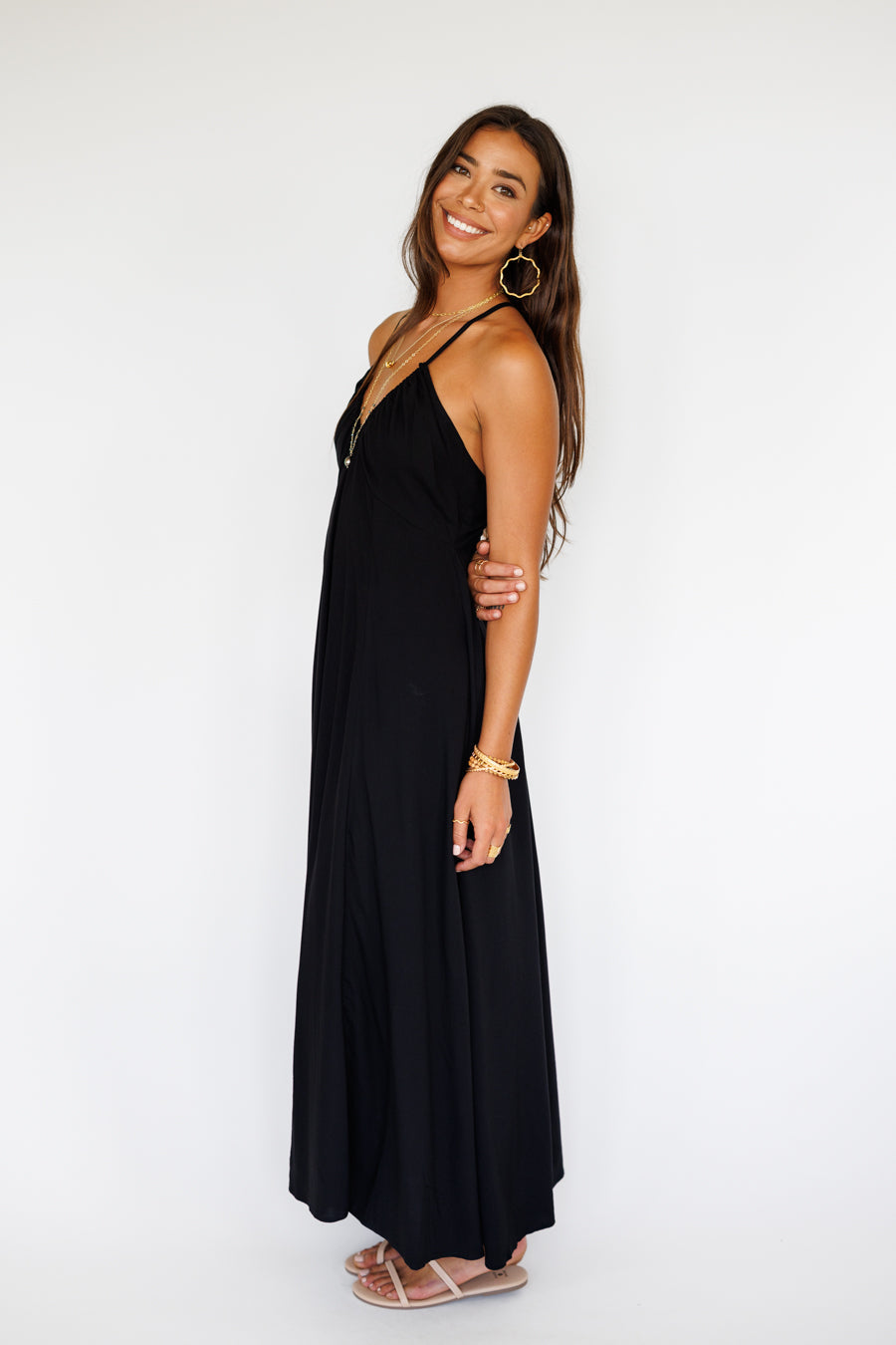 Larch Dress / Solid Black Khush Clothing