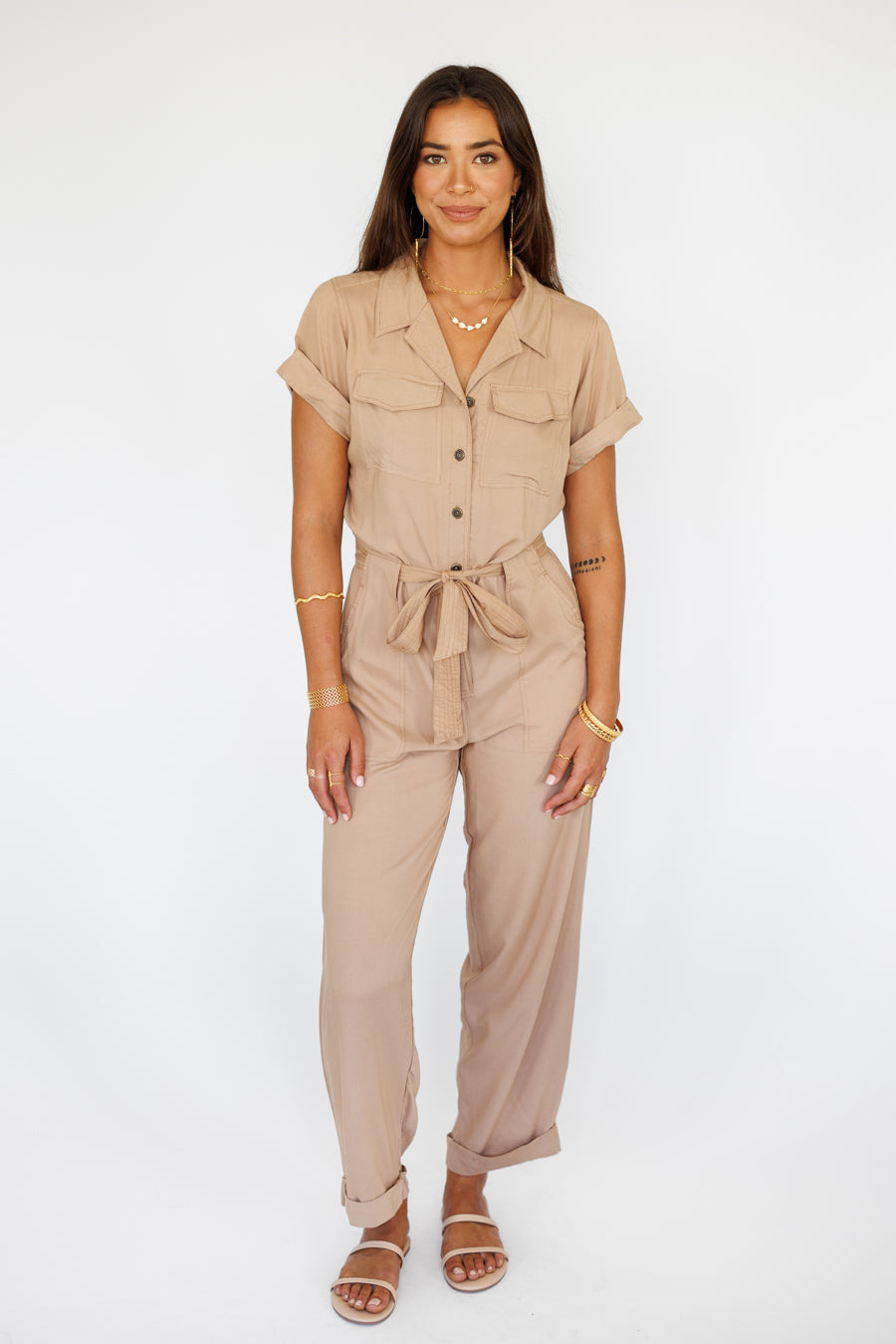Bonsai Jumpsuit / Latte Khush Clothing