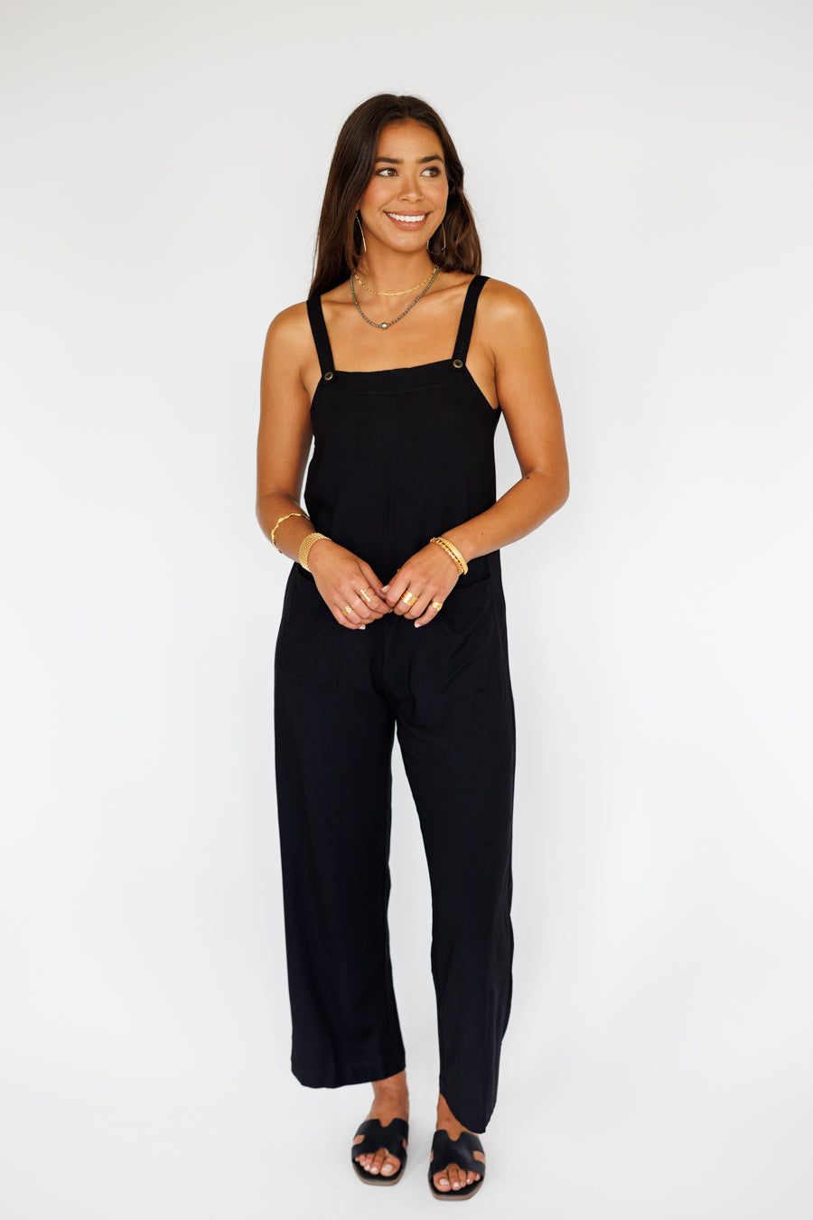 Safari Jumpsuit / Solid Black Khush Clothing