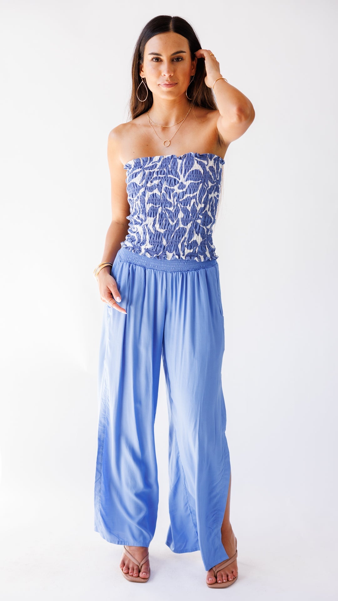 Grace Bandeau Top / Honolulu Blu Khush Clothing