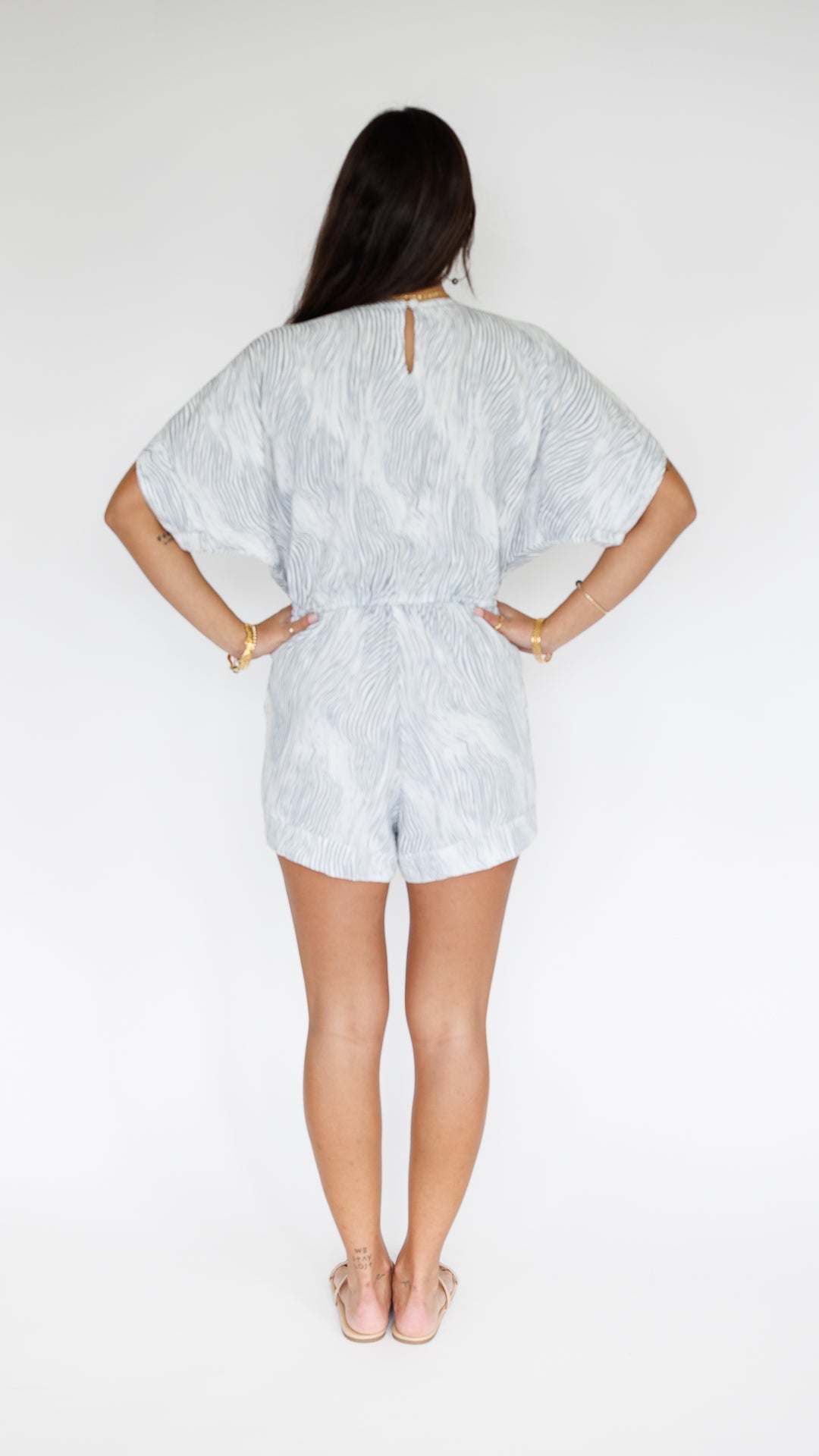 Wailea Romper / Wavy Grey Khush Clothing