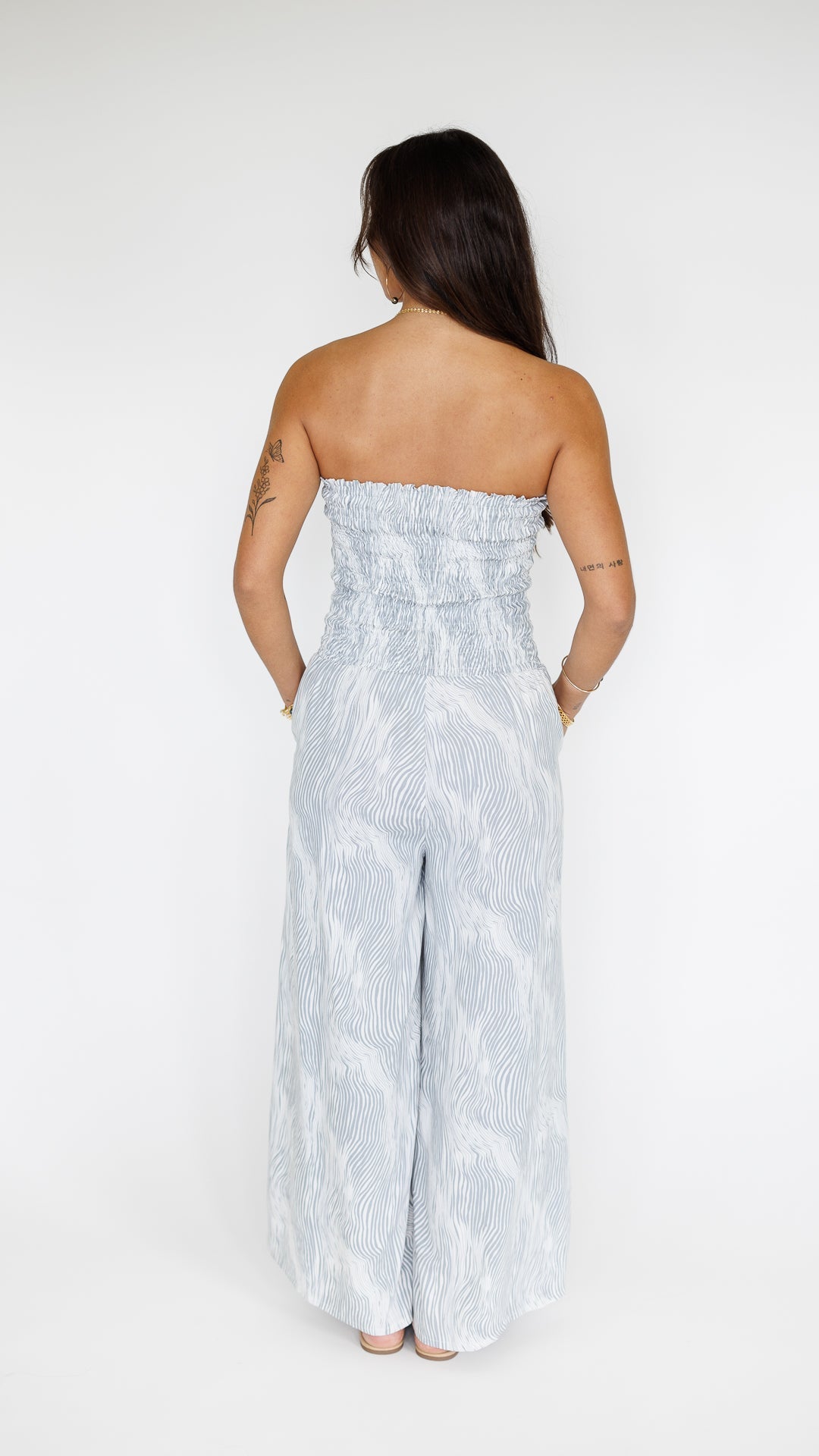 Lawai Jumpsuit / Wavy Grey Khush Clothing