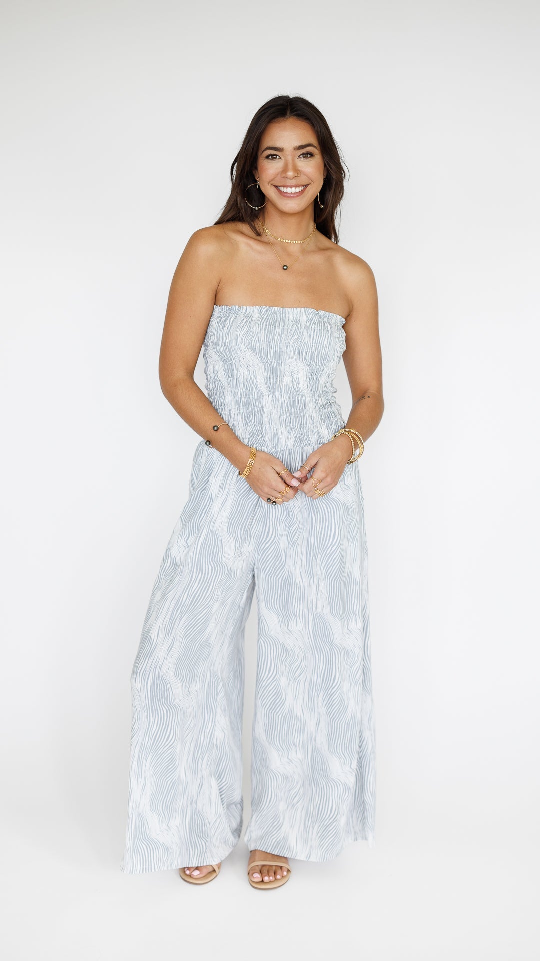 Lawai Jumpsuit / Wavy Grey Khush Clothing