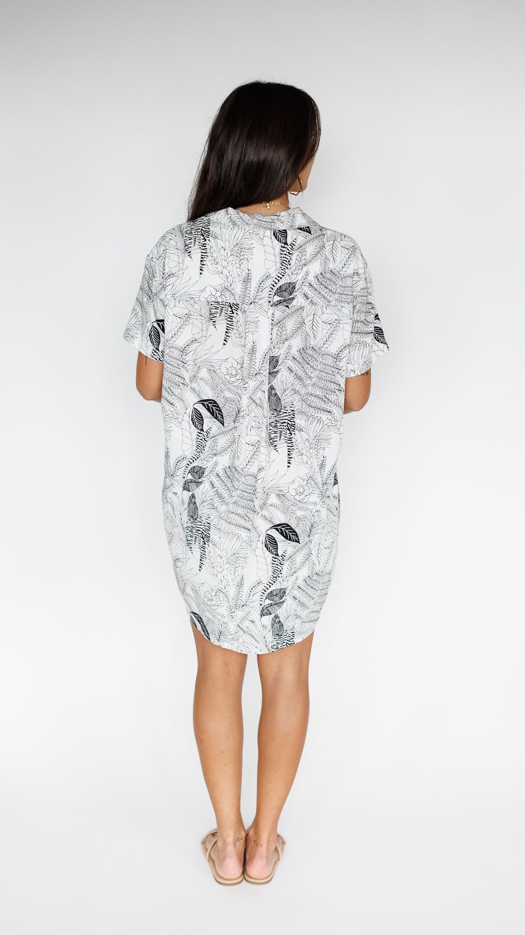 Maui Shirt Dress / Flora Black Khush Clothing