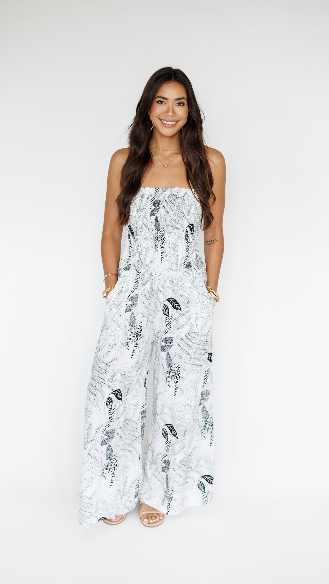 Lawai Jumpsuit / Flora Black Khush Clothing
