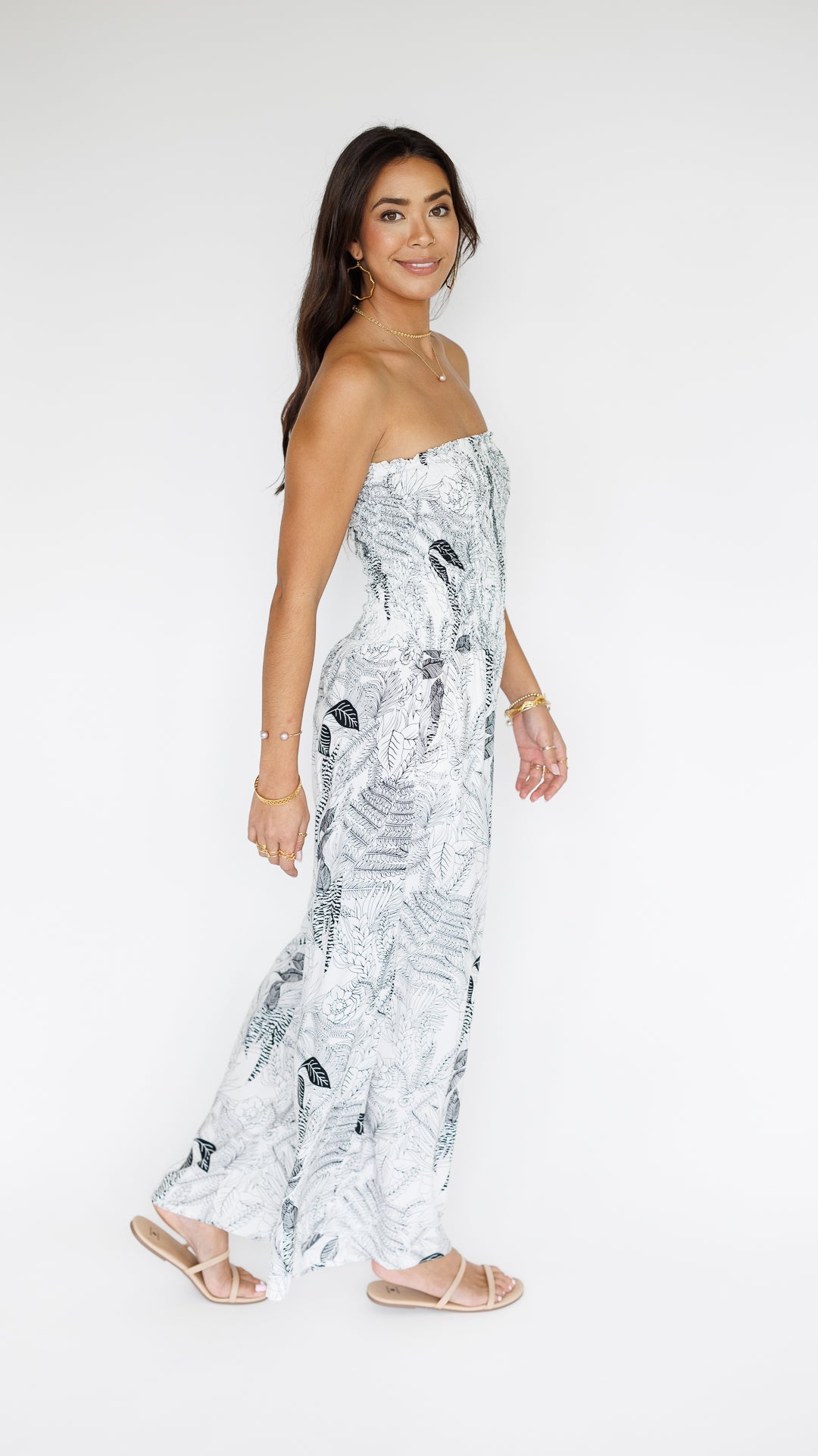 Lawai Jumpsuit / Flora Black Khush Clothing