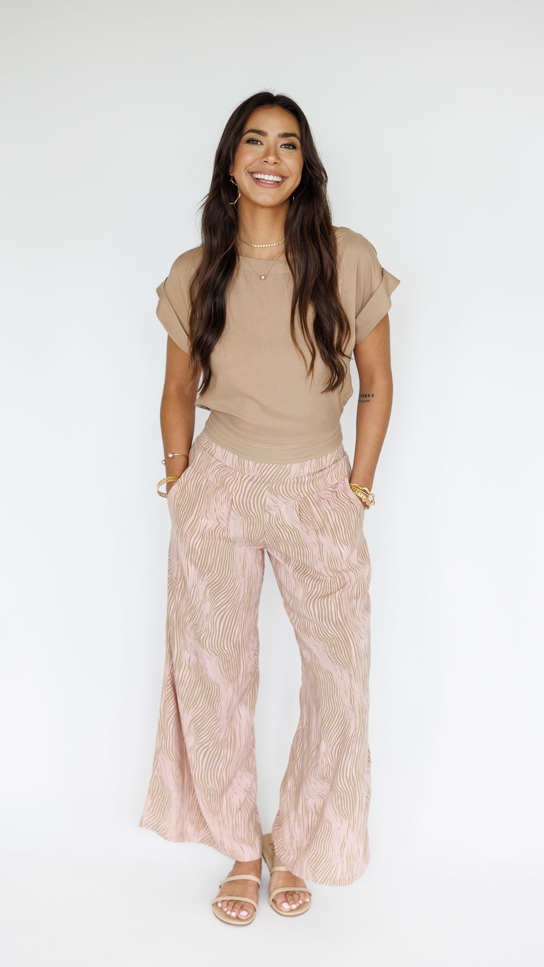 Johanna Pant / Wavy Blush Khush Clothing