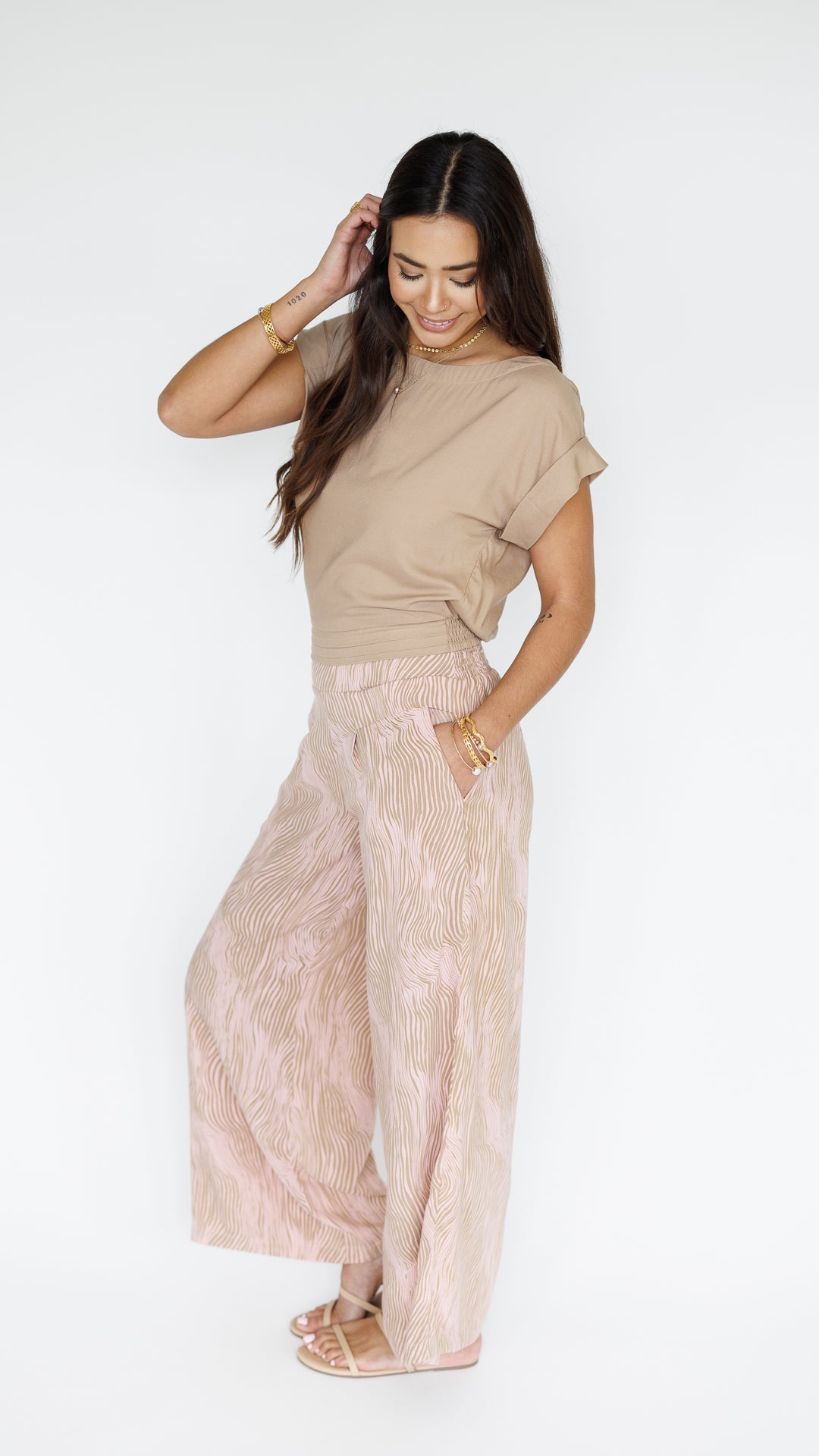 Johanna Pant / Wavy Blush Khush Clothing