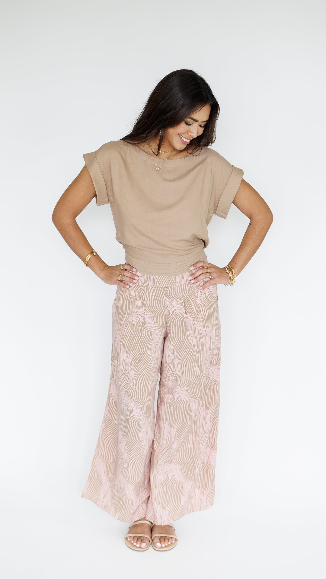Johanna Pant / Wavy Blush Khush Clothing