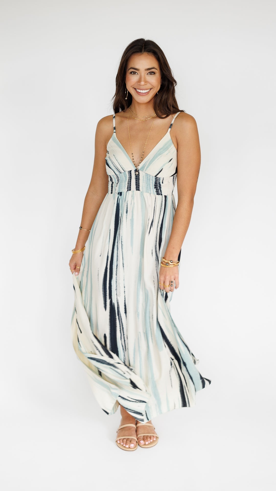 Lumiere Dress / Swell Blue Khush Clothing