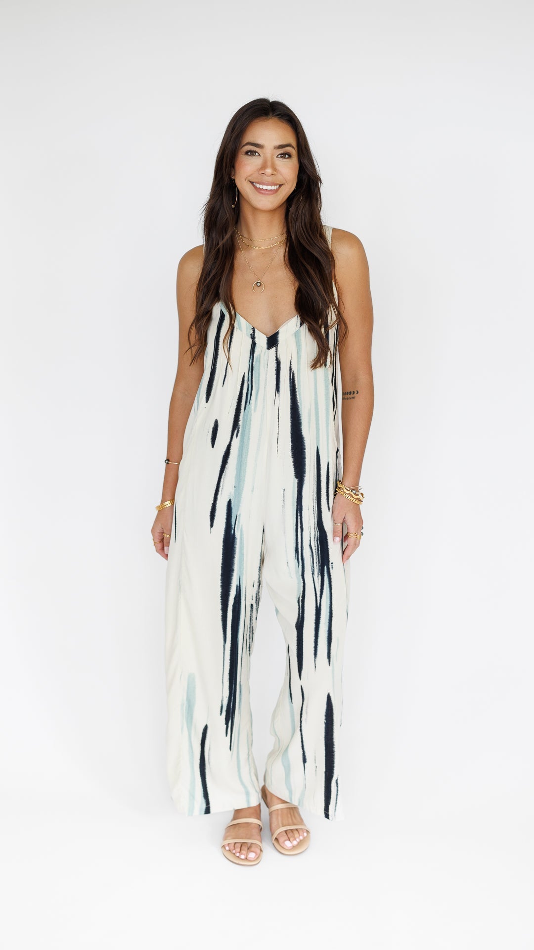 Aria Jumpsuit / Swell Blue Khush Clothing