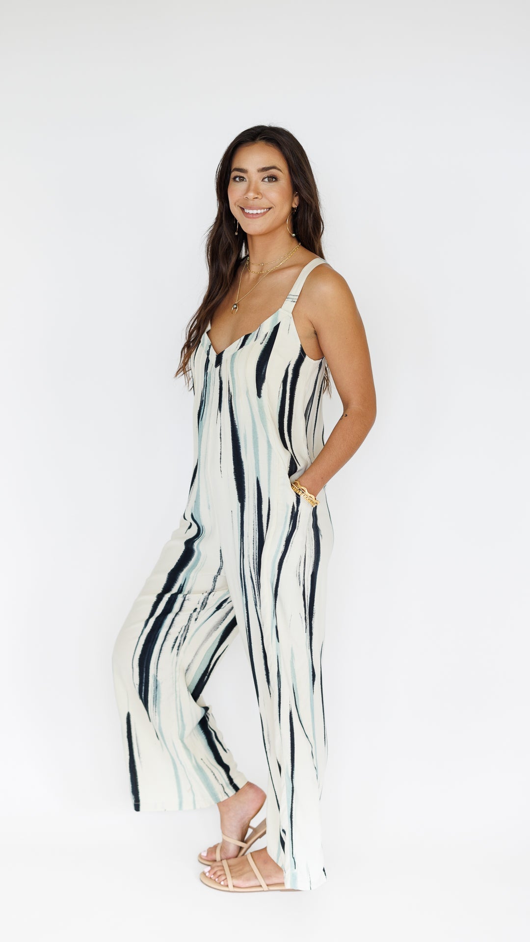 Aria Jumpsuit / Swell Blue Khush Clothing