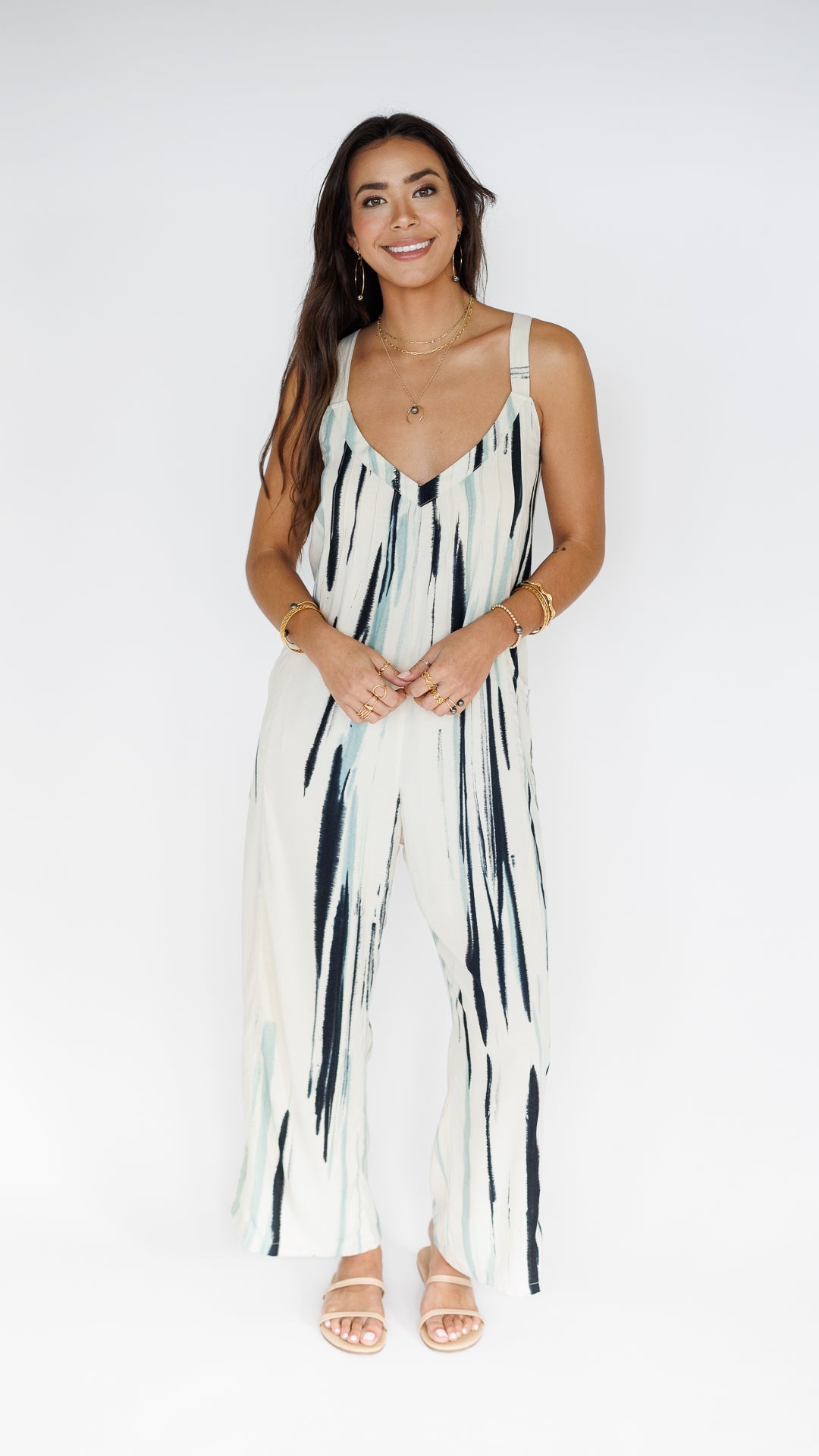 Aria Jumpsuit / Swell Blue Khush Clothing