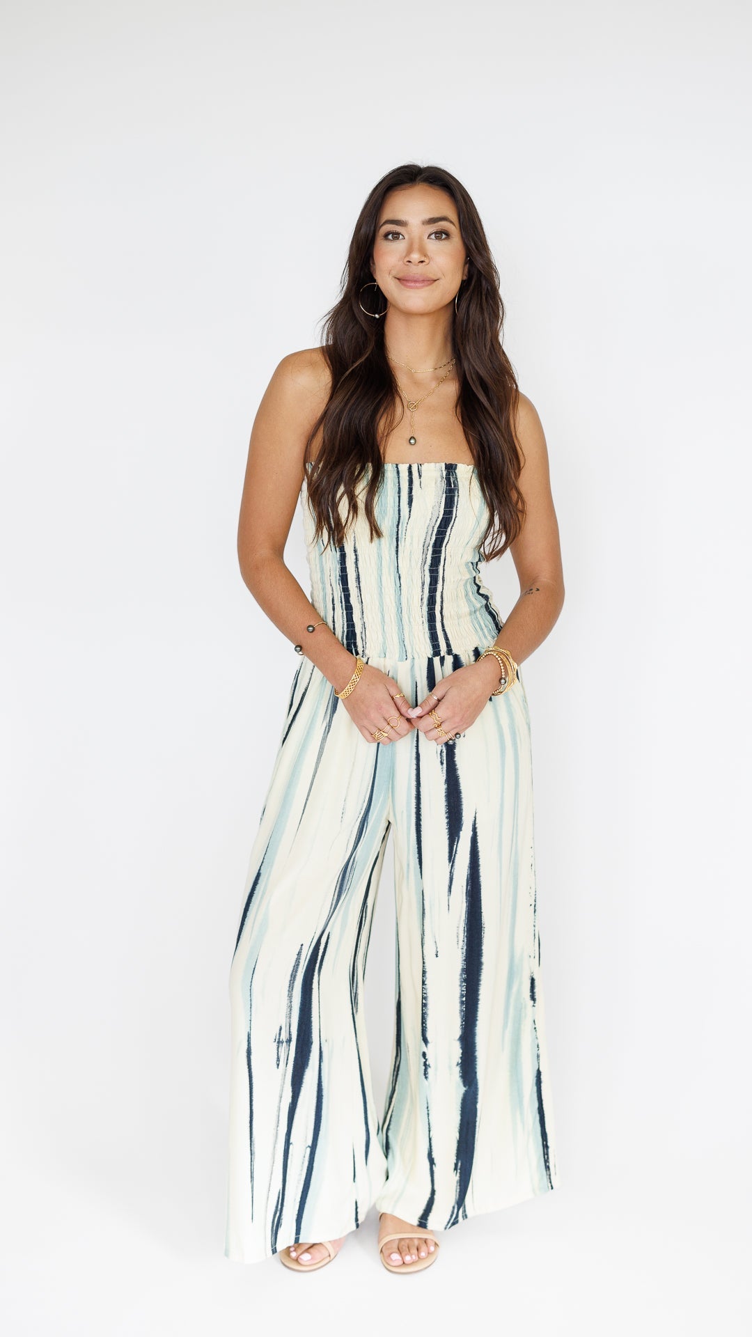 Lawai Jumpsuit / Swell Blue Khush Clothing