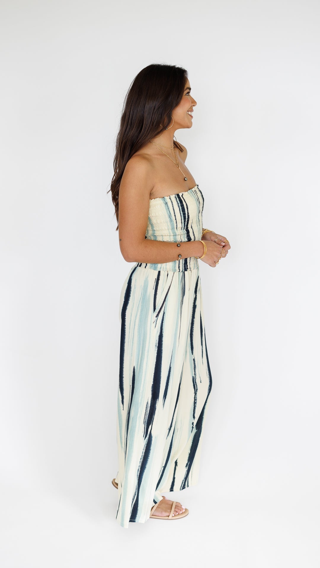 Lawai Jumpsuit / Swell Blue Khush Clothing