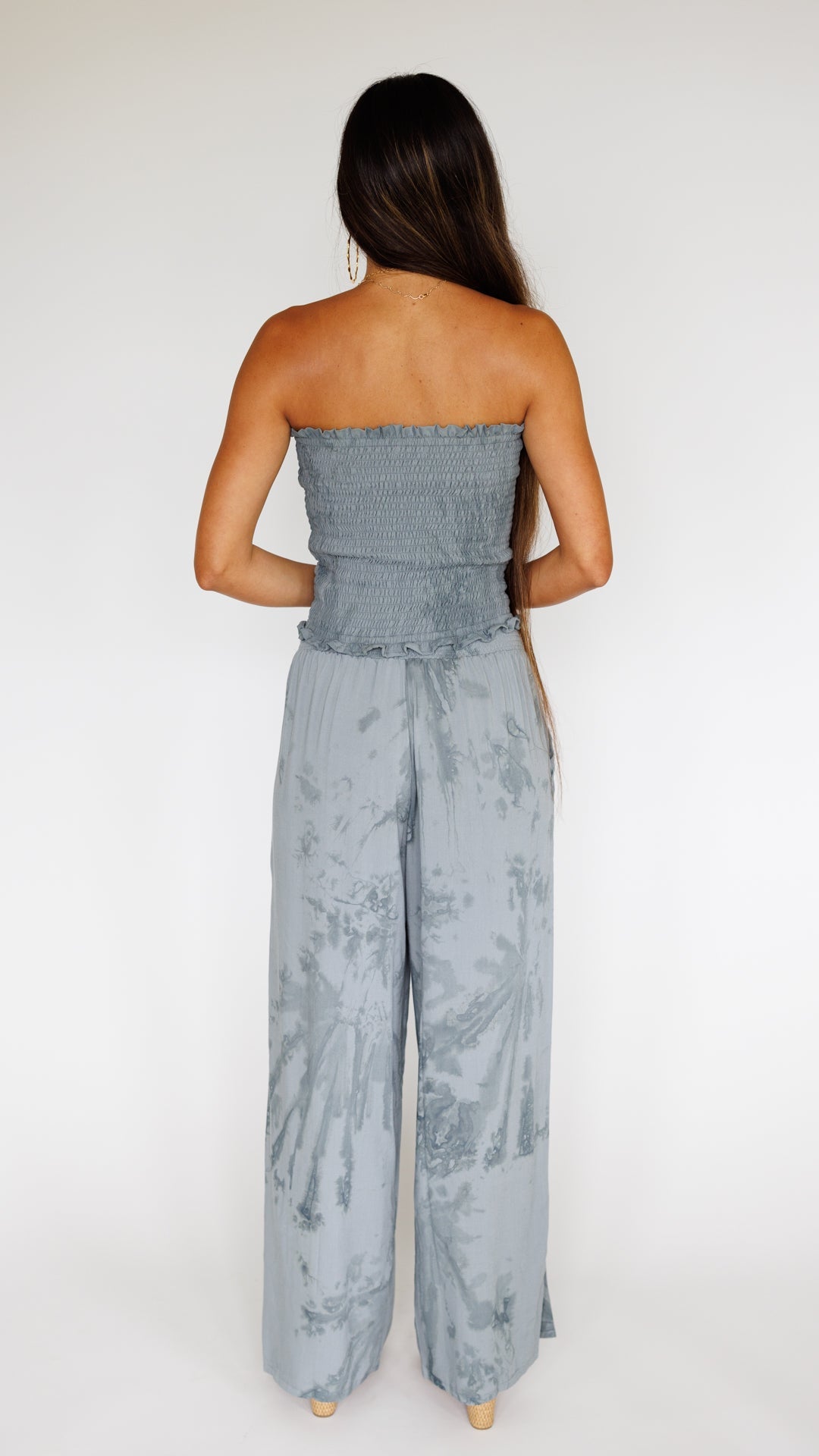 Yara Long Bandeau Top / Murky Grey Khush Clothing