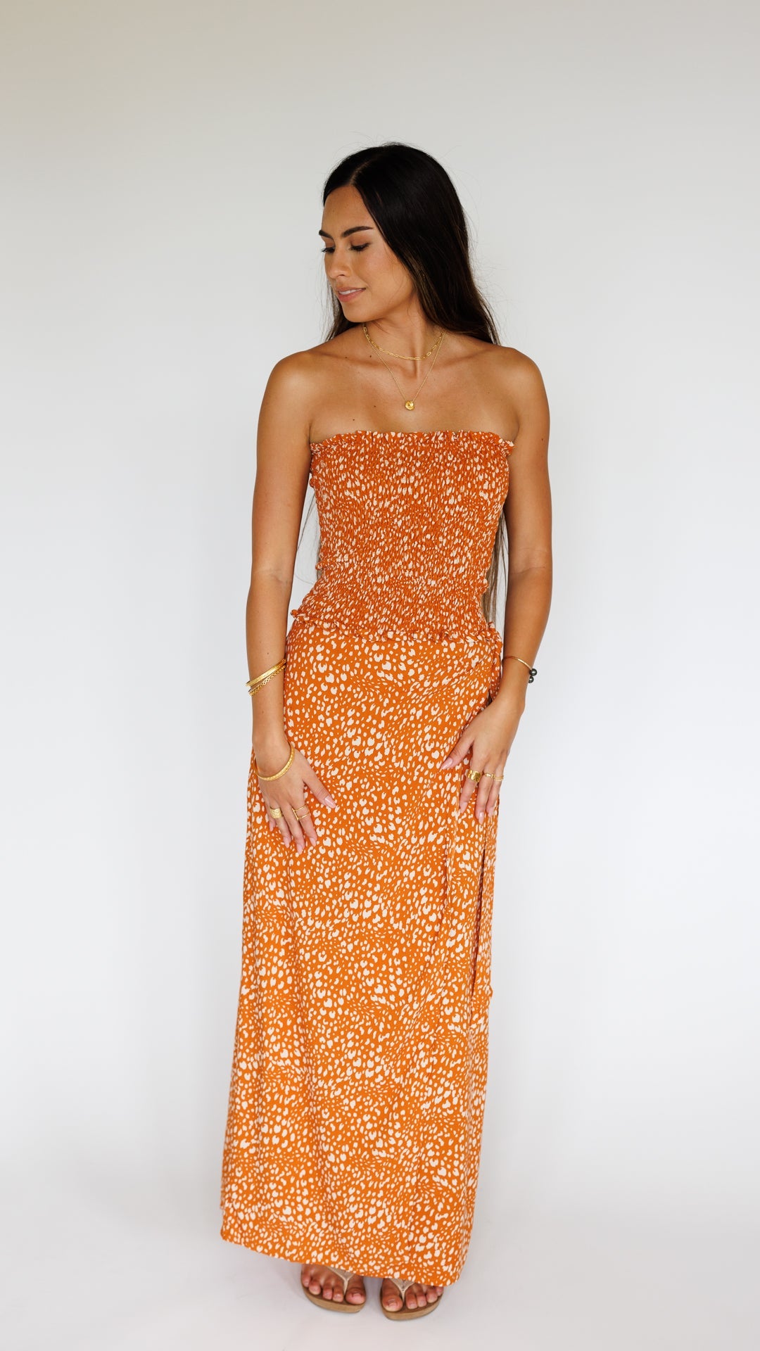 Kalei Skirt / Speckled Papaya Khush Clothing