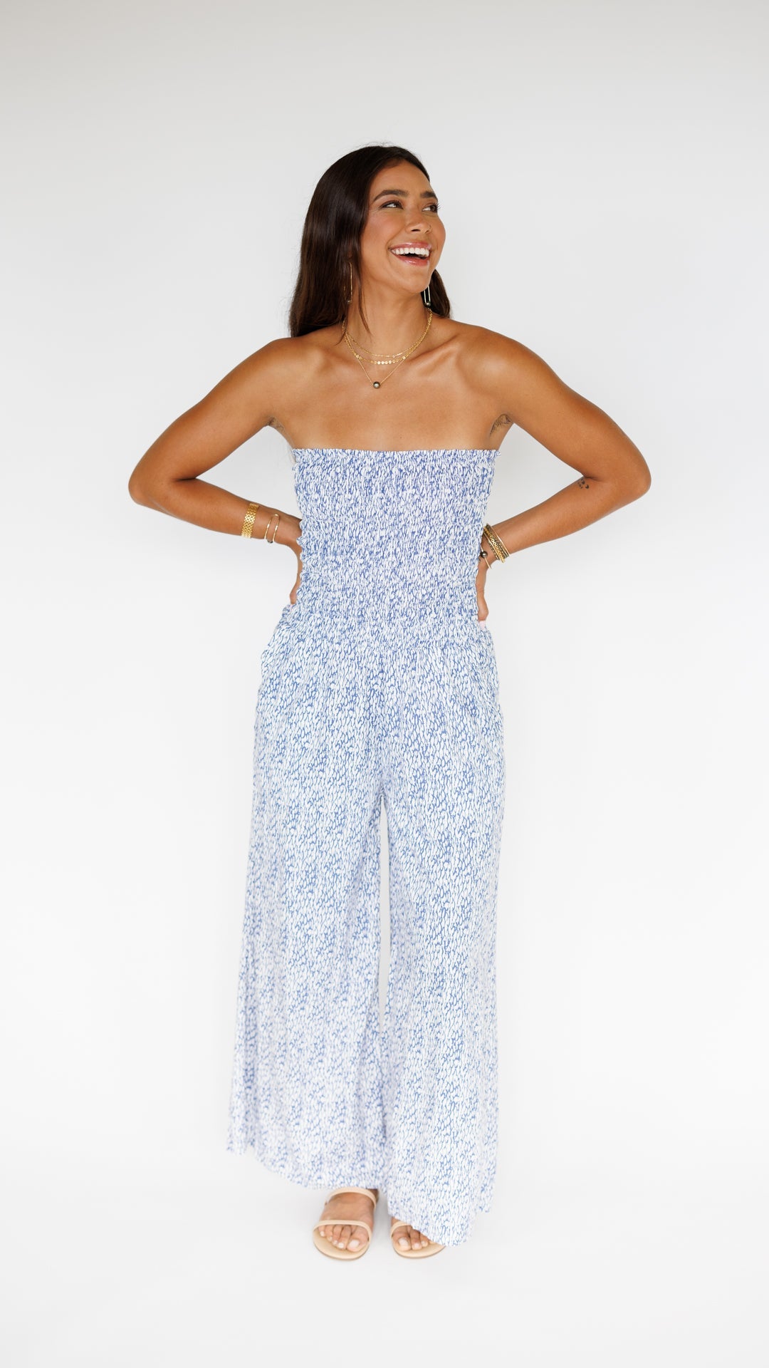 Lawai Jumpsuit / Mamba Blue Khush Clothing