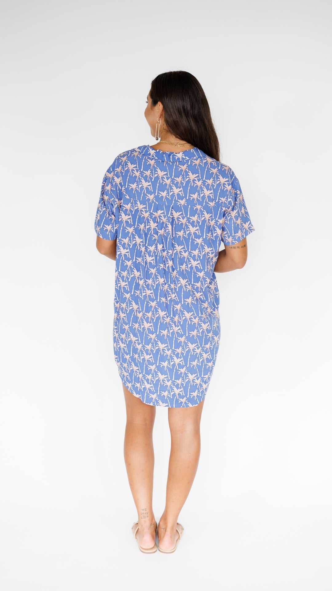 Maui Shirt Dress / Palm Indigo Khush Clothing