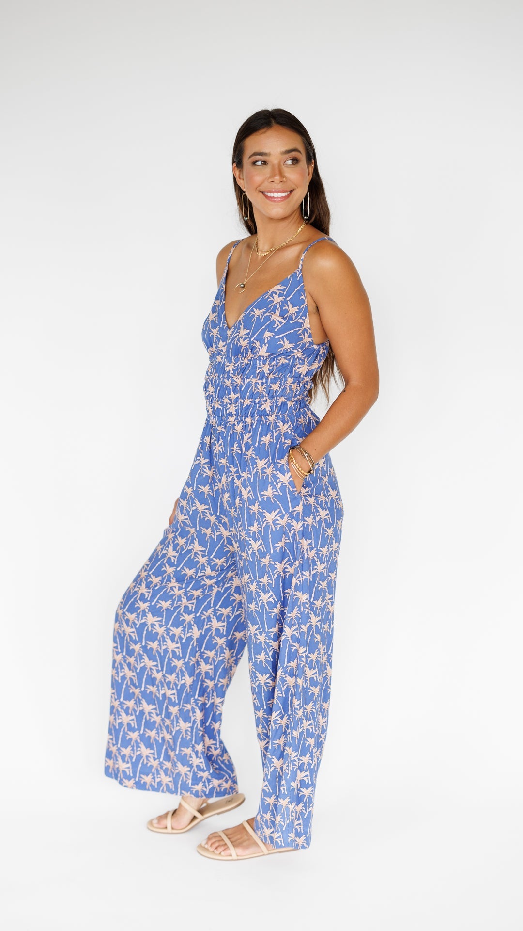 Opal Jumpsuit / Palm indigo Khush Clothing