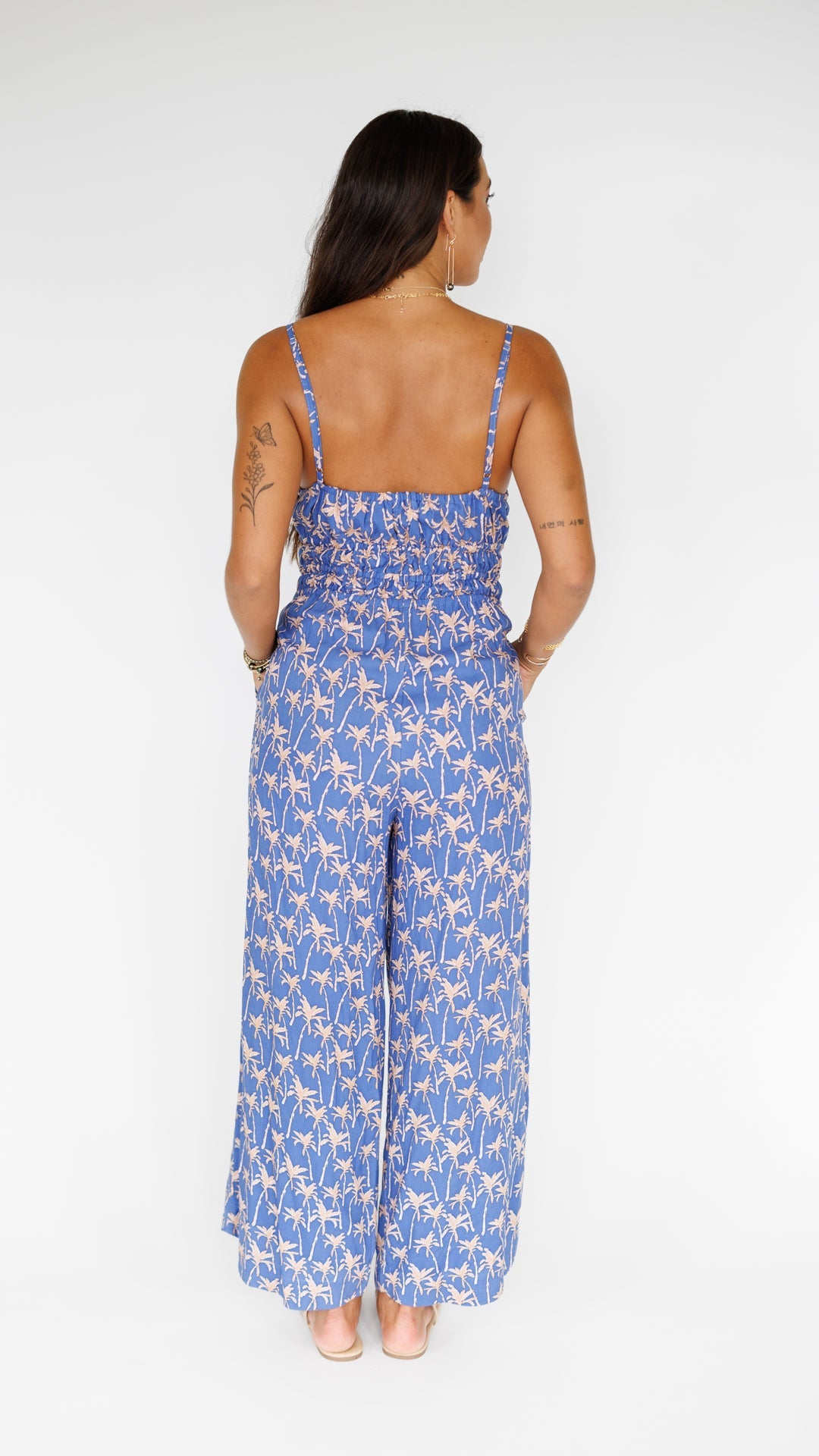 Opal Jumpsuit / Palm indigo Khush Clothing