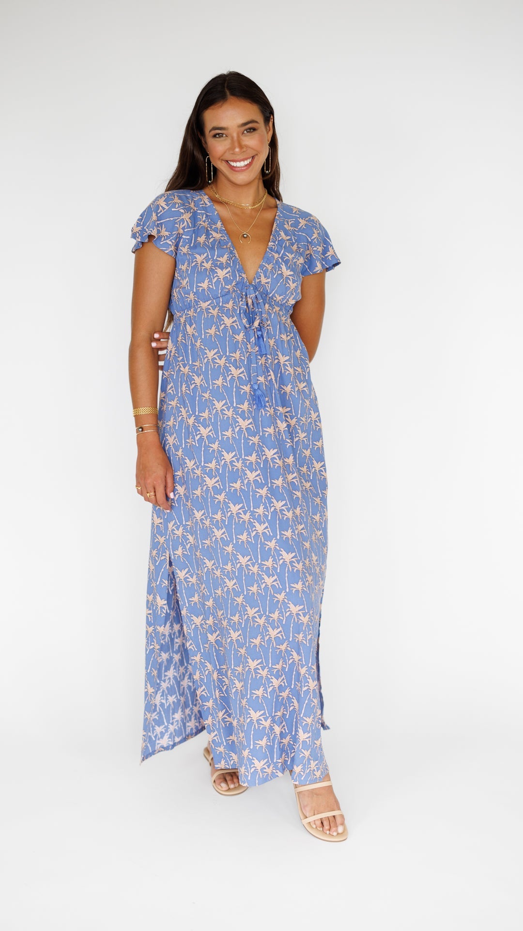 Leilani Dress / Palm Indigo Khush Clothing