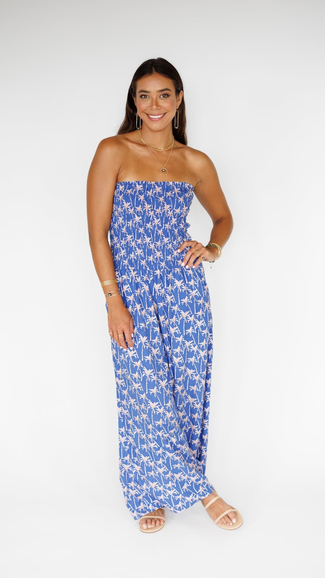Lawai Jumpsuit / Palm Indigo Khush Clothing