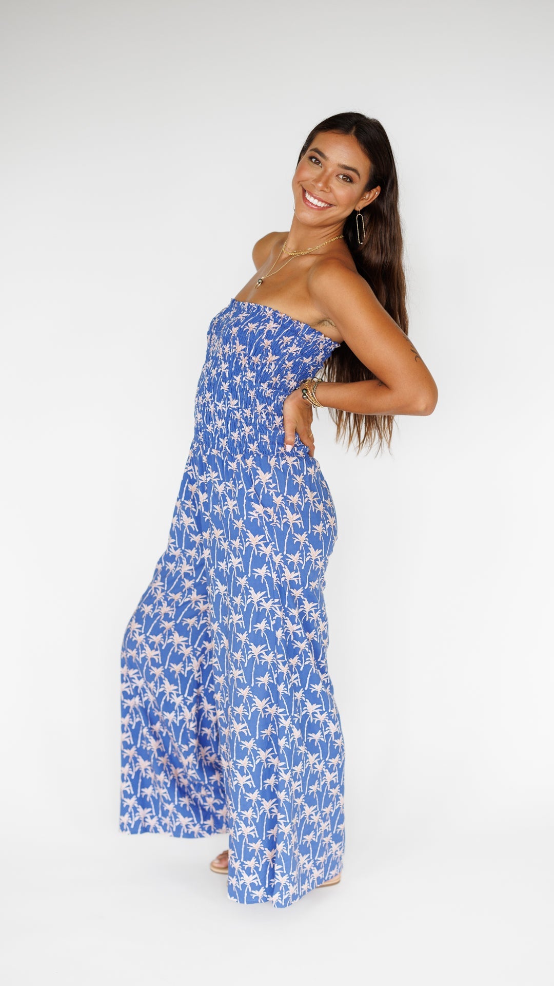 Lawai Jumpsuit / Palm Indigo Khush Clothing