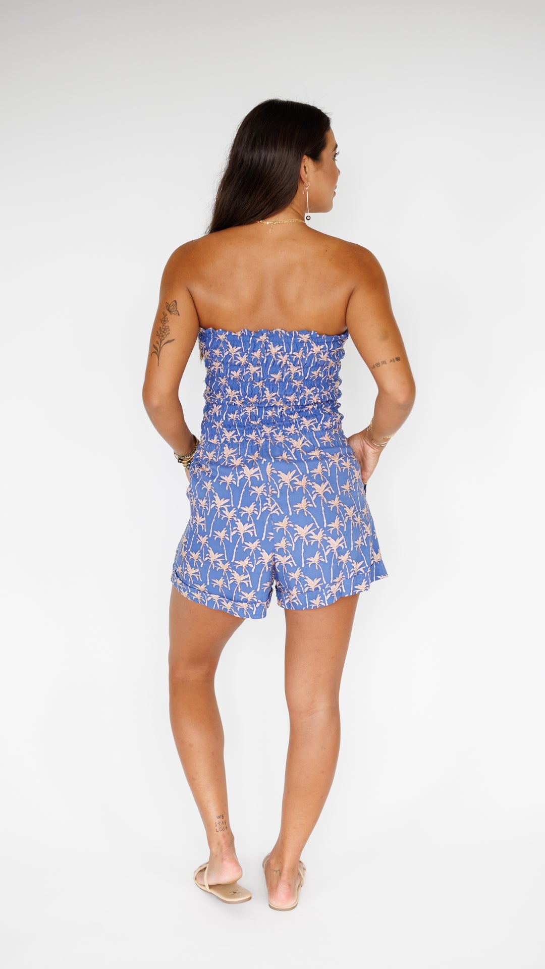 Kamea Romper / Palm Indigo Khush Clothing
