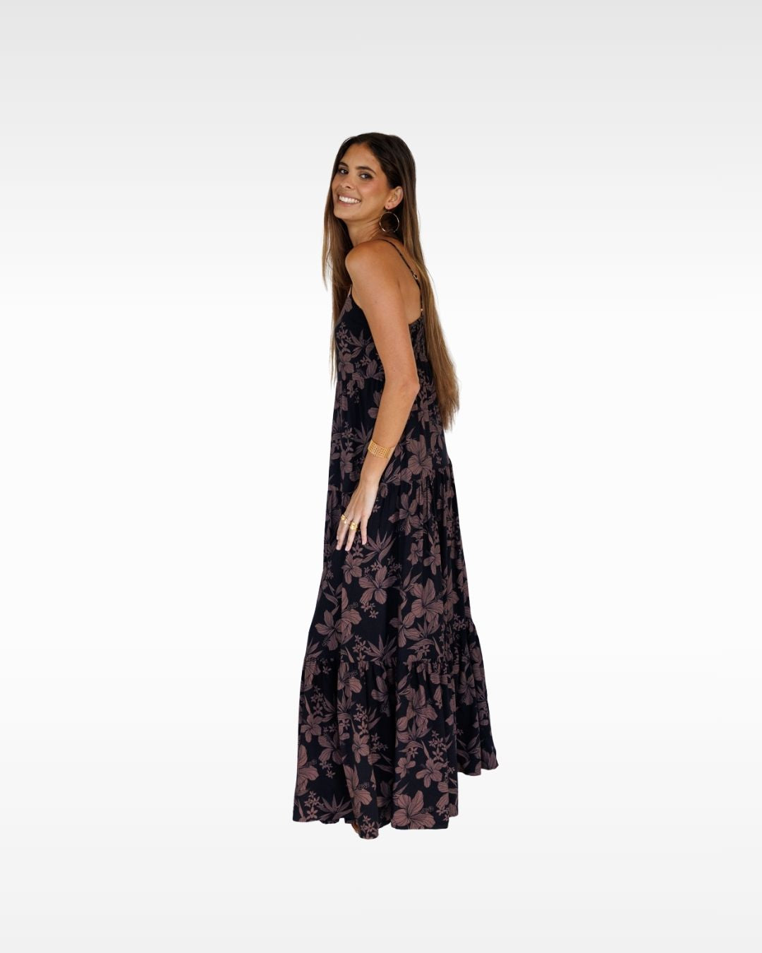 Garden Isle / Haleiwa Maxi Dress / Midnight KEANI APPAREL