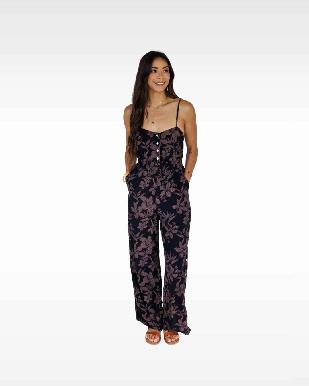 Garden Isle / Lahaina Jumpsuit / Midnight KEANI APPAREL