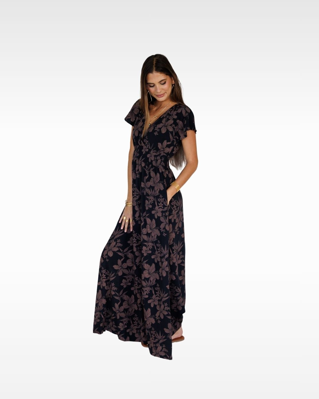 Garden Isle / Moana Maxi Dress / Midnight KEANI APPAREL