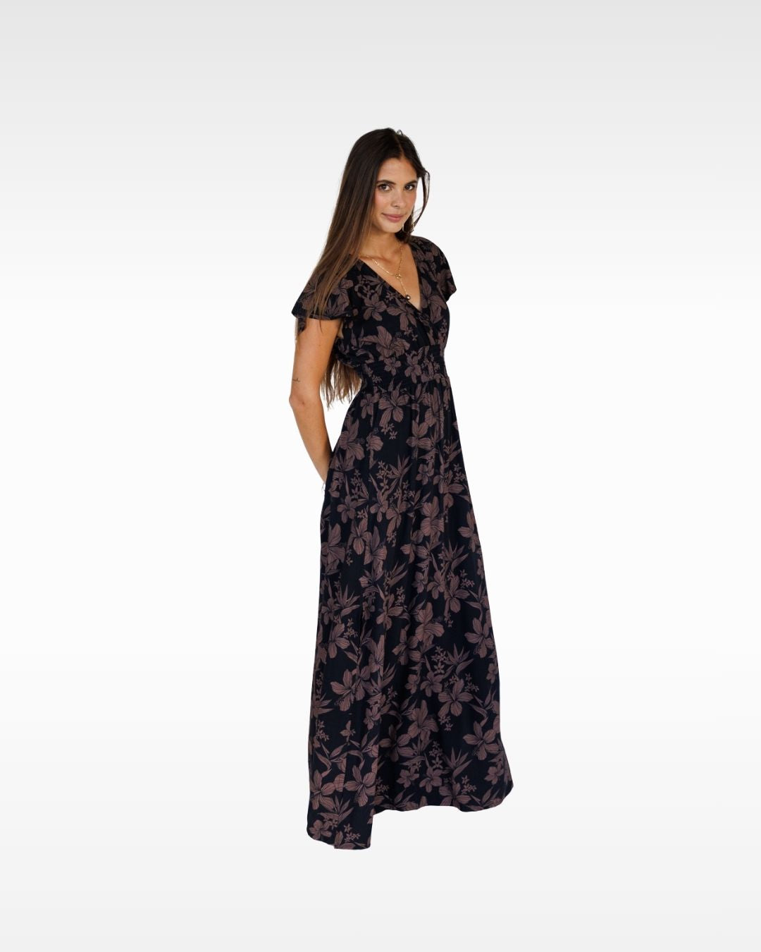 Garden Isle / Moana Maxi Dress / Midnight KEANI APPAREL