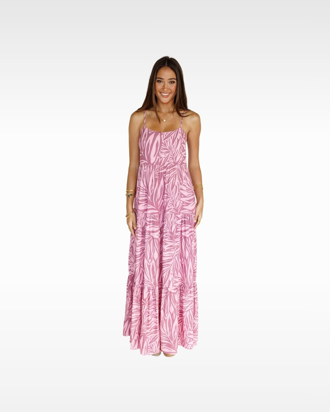 Pretty in Palms / Haleiwa Maxi Dress / Misty Mauve KEANI APPAREL
