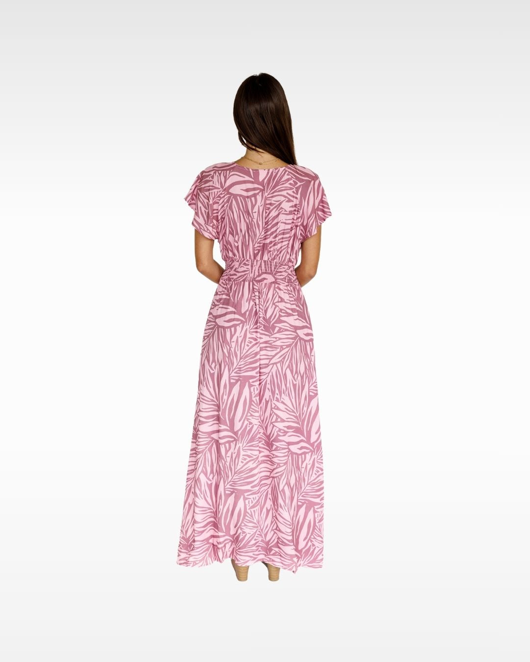 Pretty In Palms / Moana Maxi Dress / Misty Mauve KEANI APPAREL