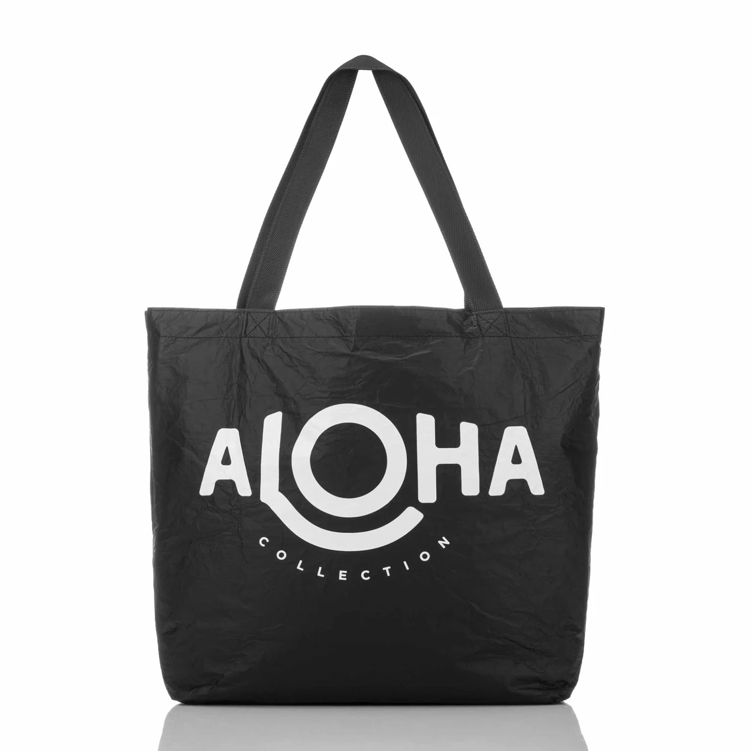 Coco Palms Reversible Tote / White & Black Aloha Collection