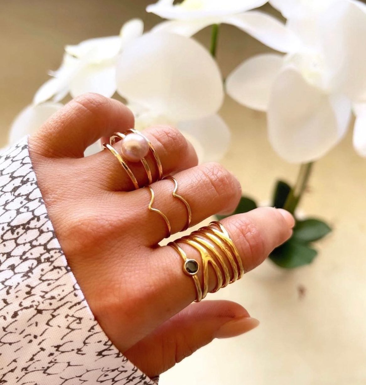 Chevron Accent Ring KEANI JEWELRY