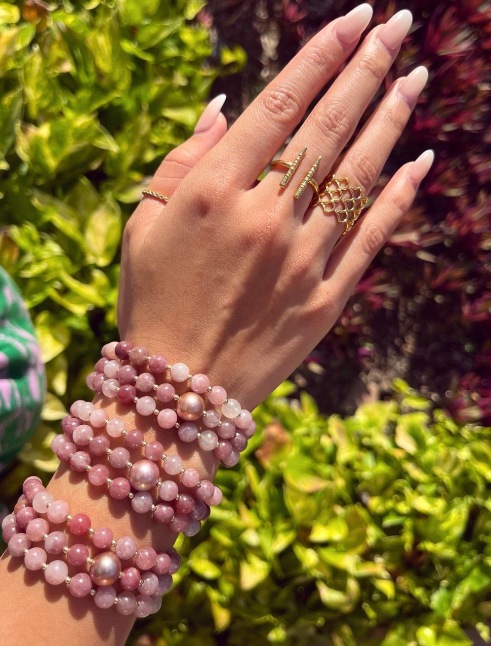 Rose Quartz Edison Pearl Wrap Bracelet / Necklace KEANI JEWELRY
