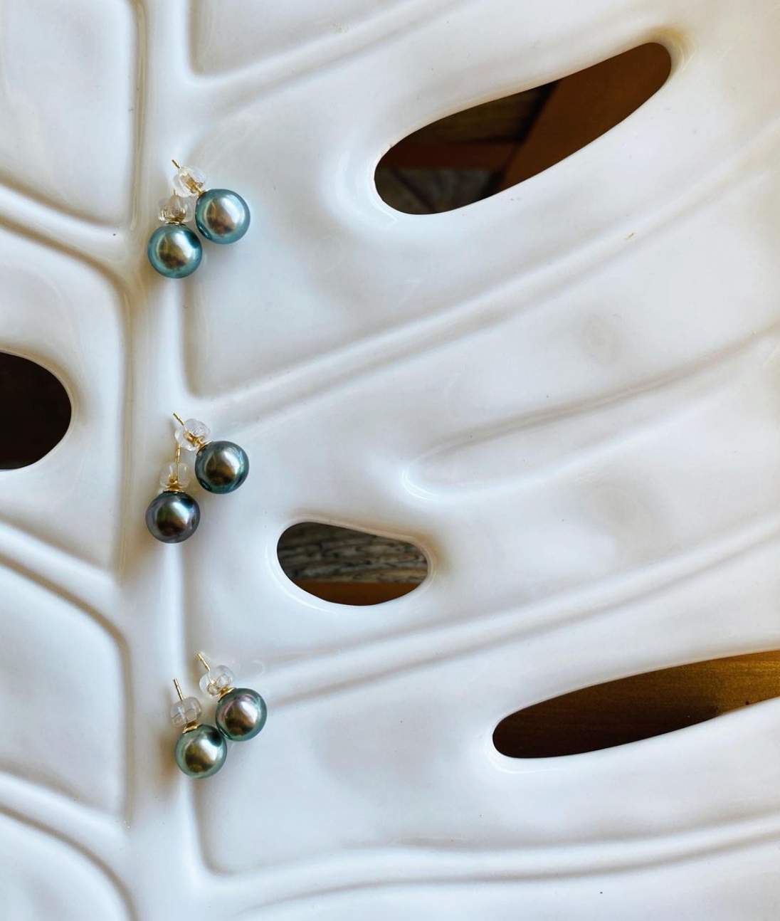 Tahitian Pearl Studs KEANI JEWELRY