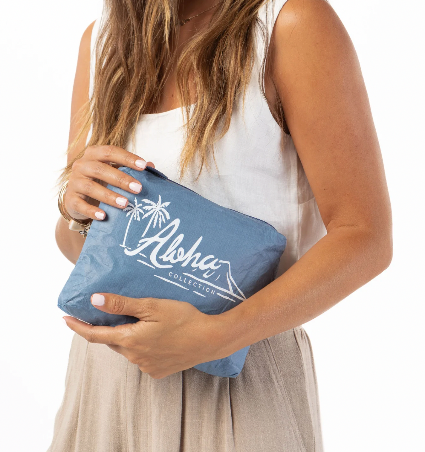 Vintage Aloha Logo Small Pouch / Vintage Blue Aloha Collection