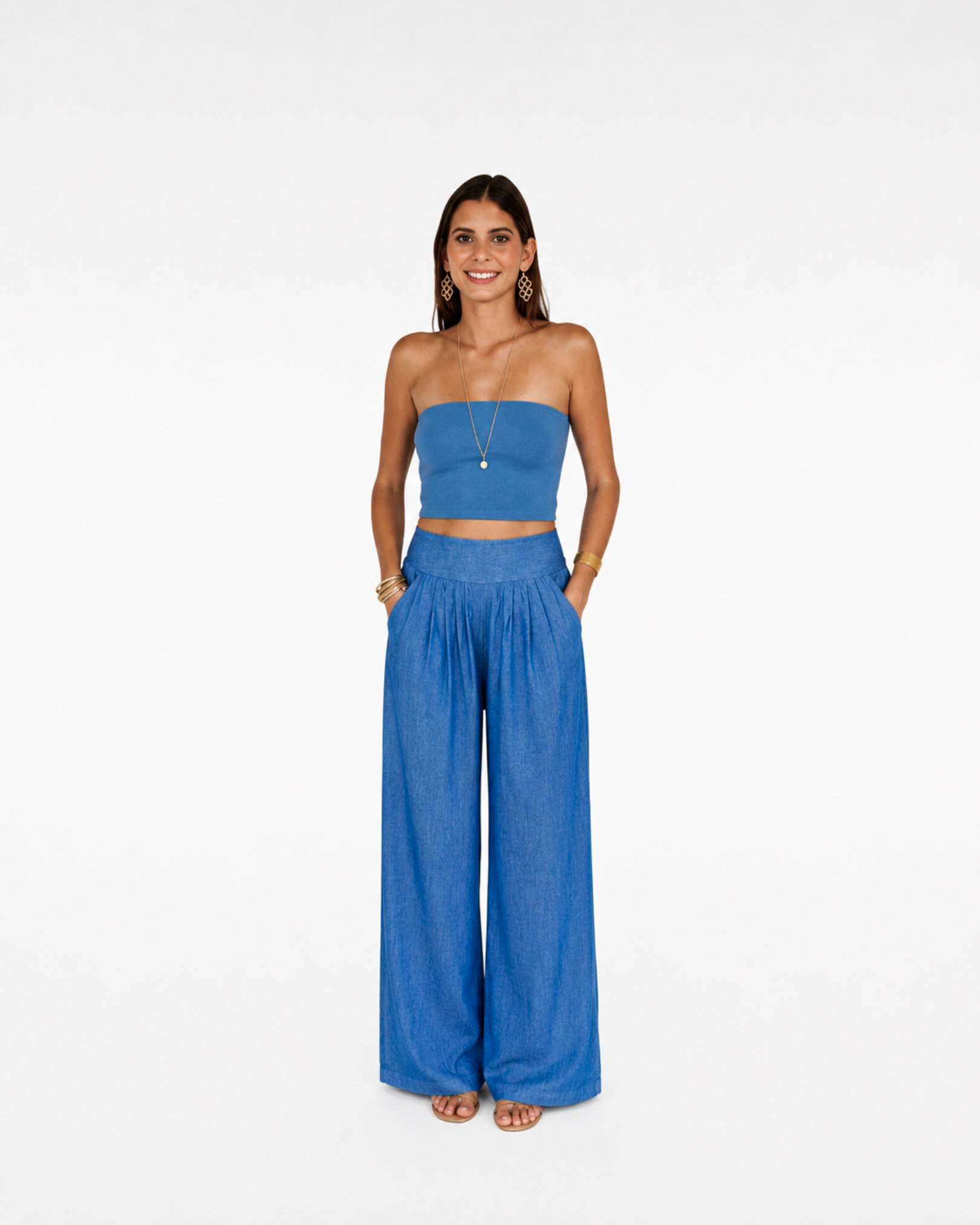 Tiana Tube Top / Denim Drift