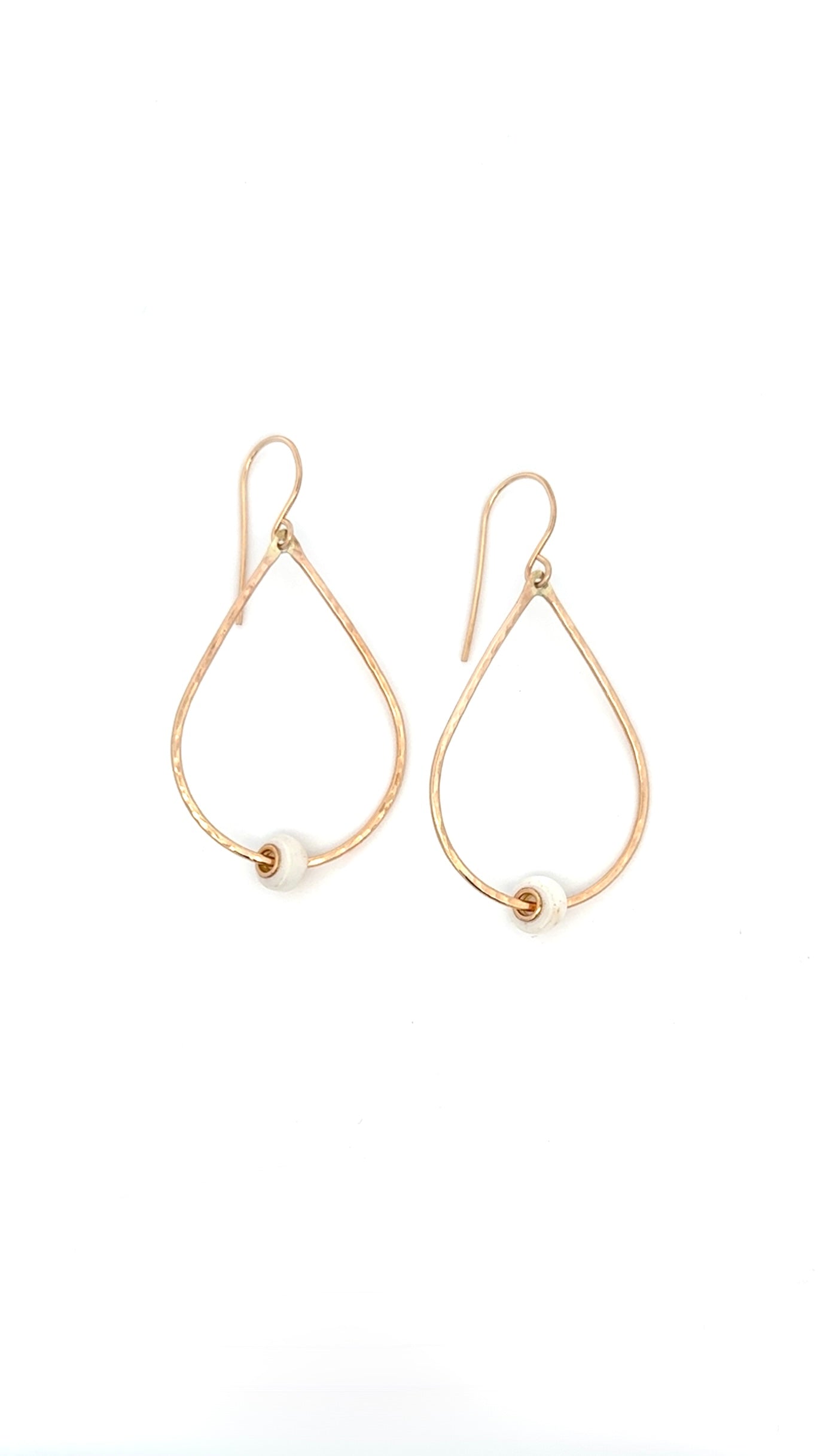 Small Rustic Puka Luxe Teardrops KEANI JEWELRY