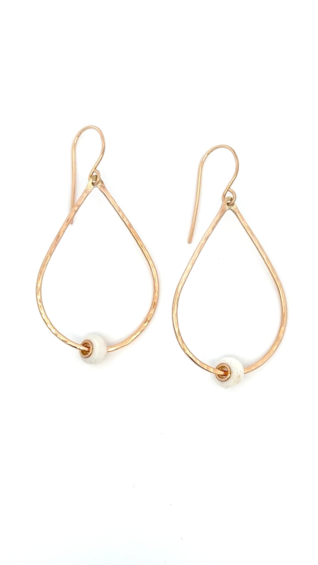 Small Rustic Puka Luxe Teardrops KEANI JEWELRY