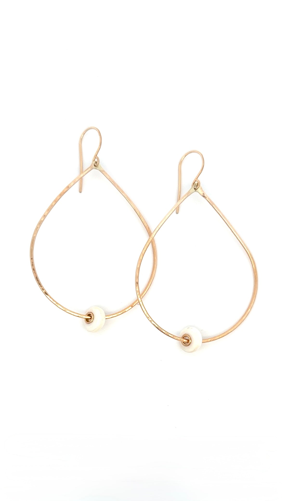 Large Rustic Puka Luxe Teardrops KEANI JEWELRY